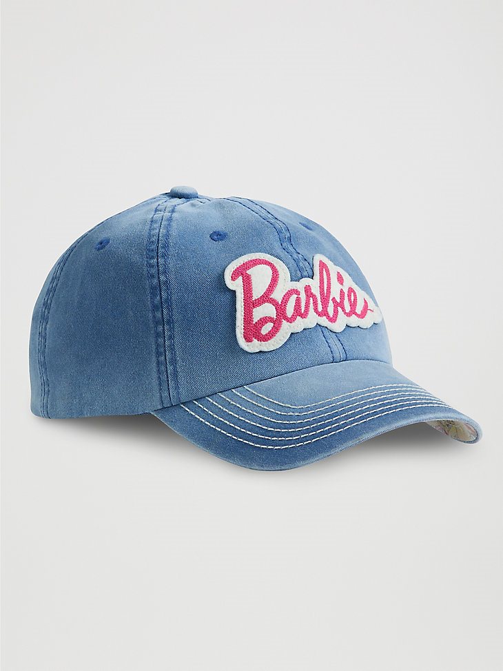 Wrangler x Barbie Denim Baseball Cap in Dark Denim