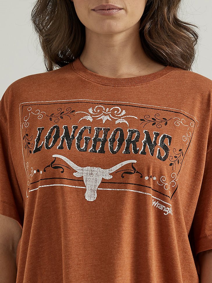 Women's Wrangler Collegiate Logo Oversized Tee in University of Texas