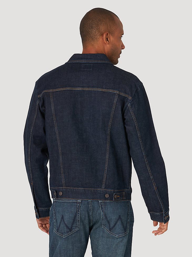 Men's Wrangler Classic Denim Trucker Jacket in Dark Wash