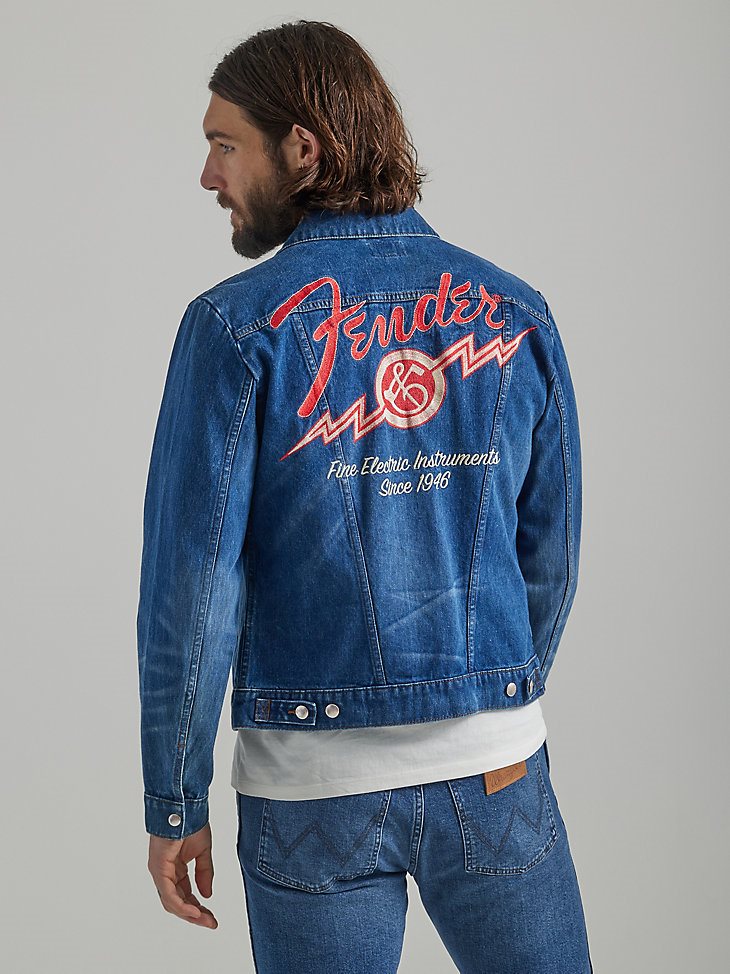 Wrangler x Fender ICONS Rockstar Souvenir Jacket in Electric Blue