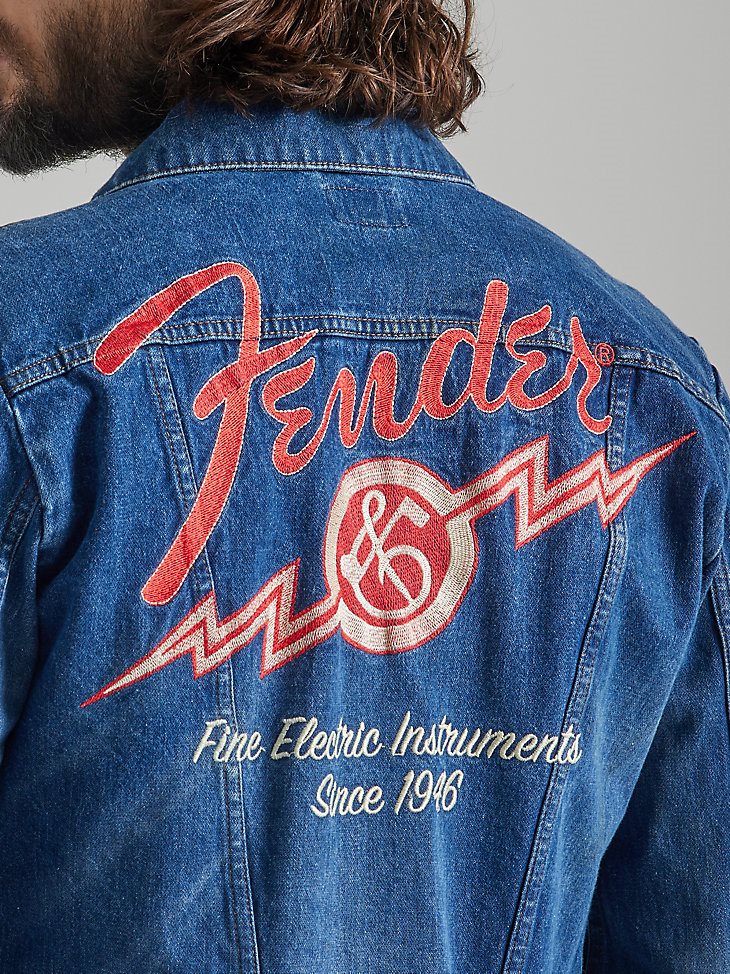 Wrangler x Fender ICONS Rockstar Souvenir Jacket in Electric Blue