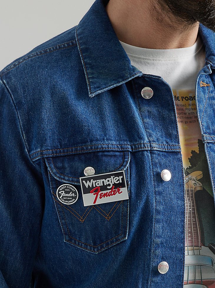 Wrangler x Fender ICONS Rockstar Souvenir Jacket in Electric Blue