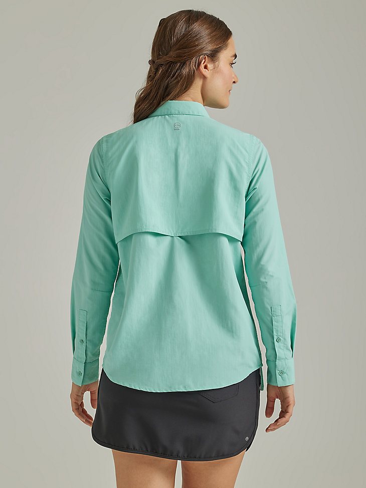 ATG By Wrangler Women's Angler Shirt in Ocean