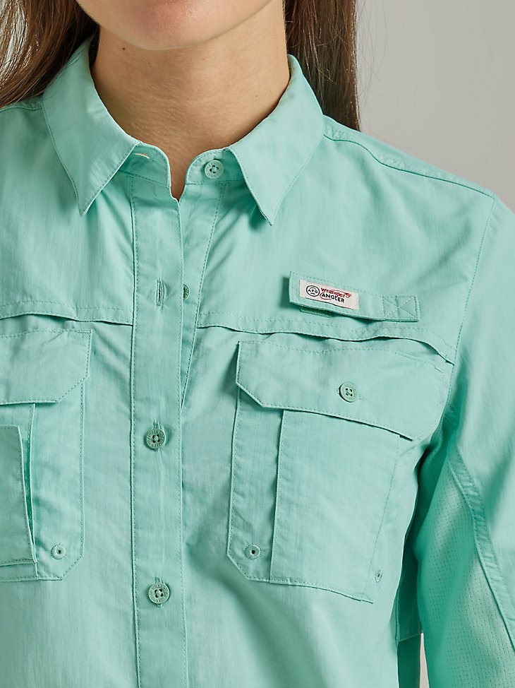 ATG By Wrangler Women's Angler Shirt in Ocean
