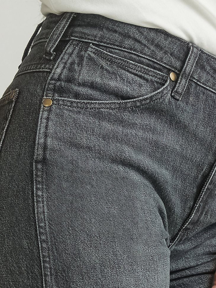 Women's Worldwide High Rise Wide Leg Jean in Washed Black