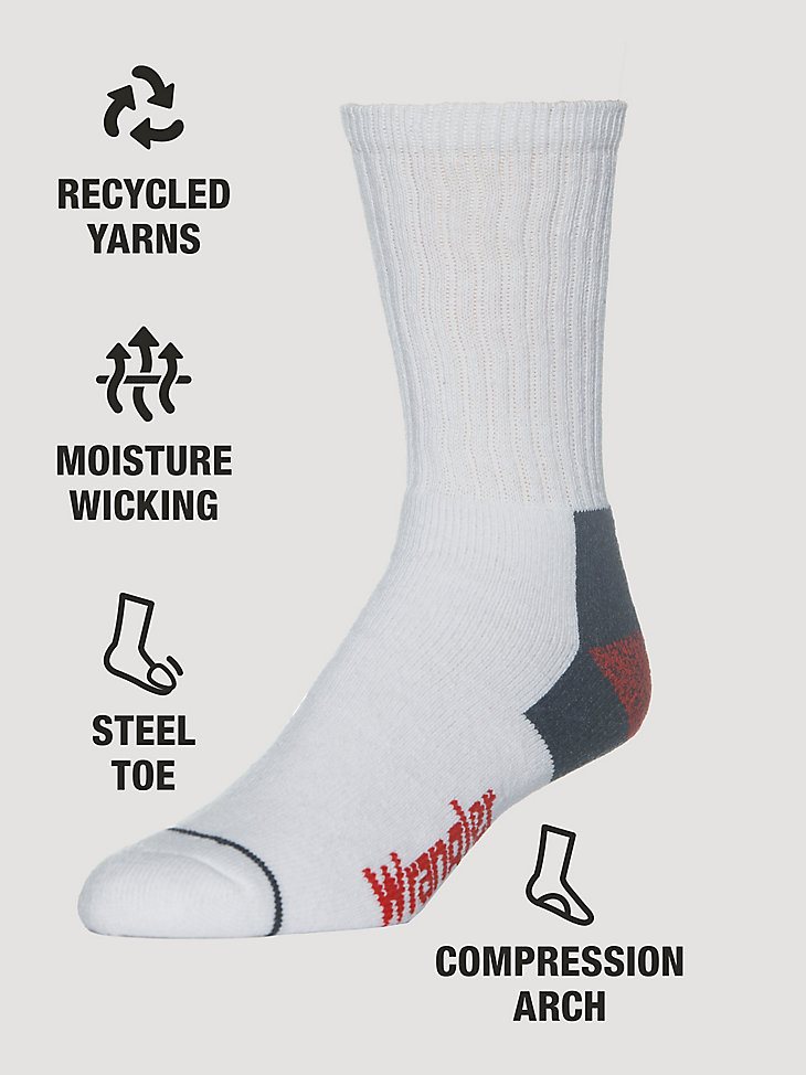 Men's Cold Weather Work Socks (3-pack) in White