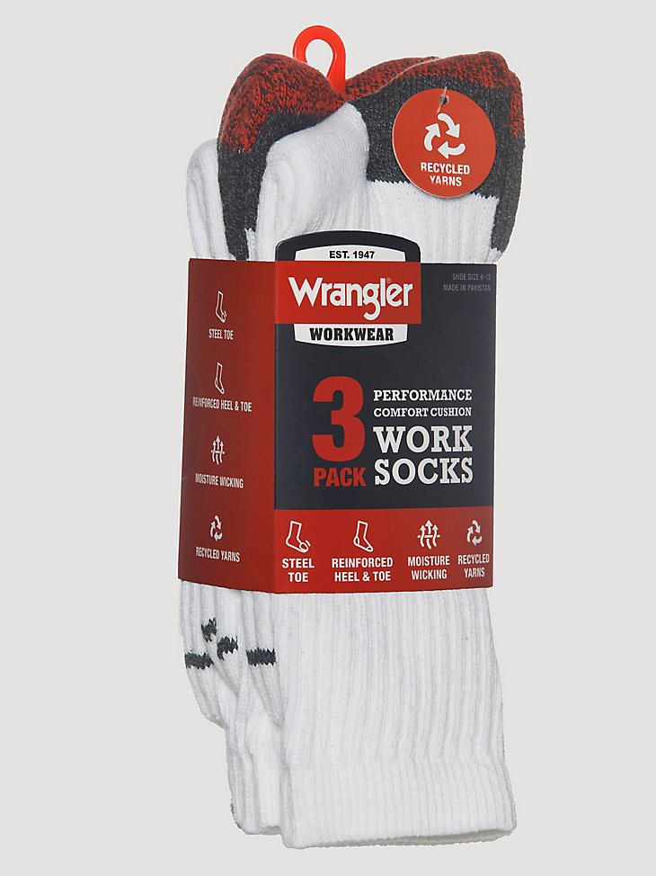 Men's Cold Weather Work Socks (3-pack) in White