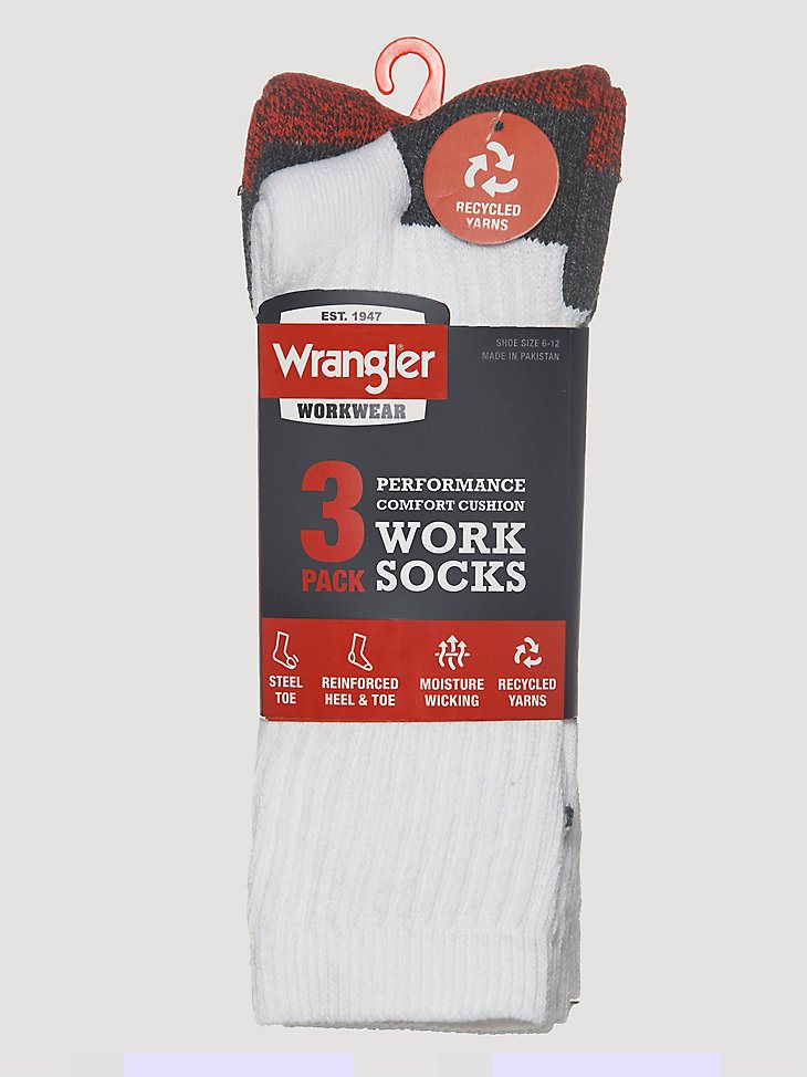 Men's Cold Weather Work Socks (3-pack) in White