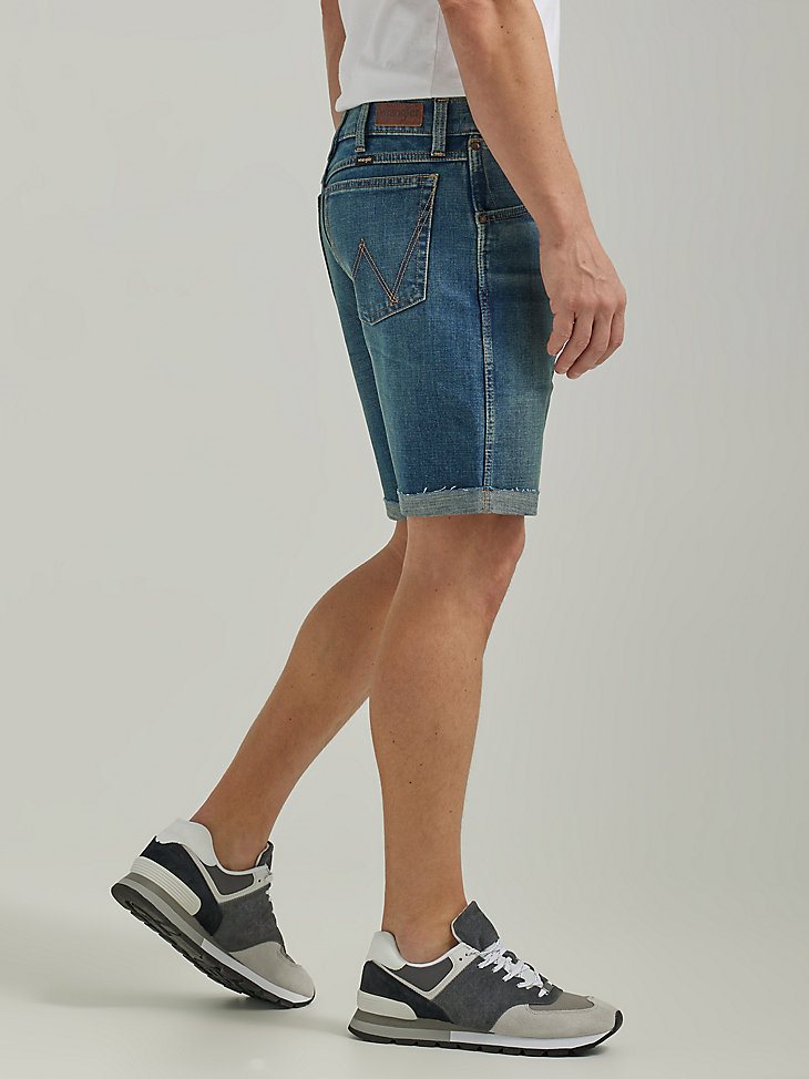 Men's Roll Cuff Denim Short in Medium Tint