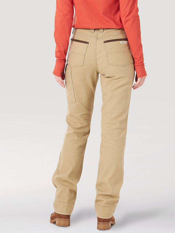 Women's Wrangler RIGGS Workwear Straight Fit Utility Work Pant in Golden Khaki