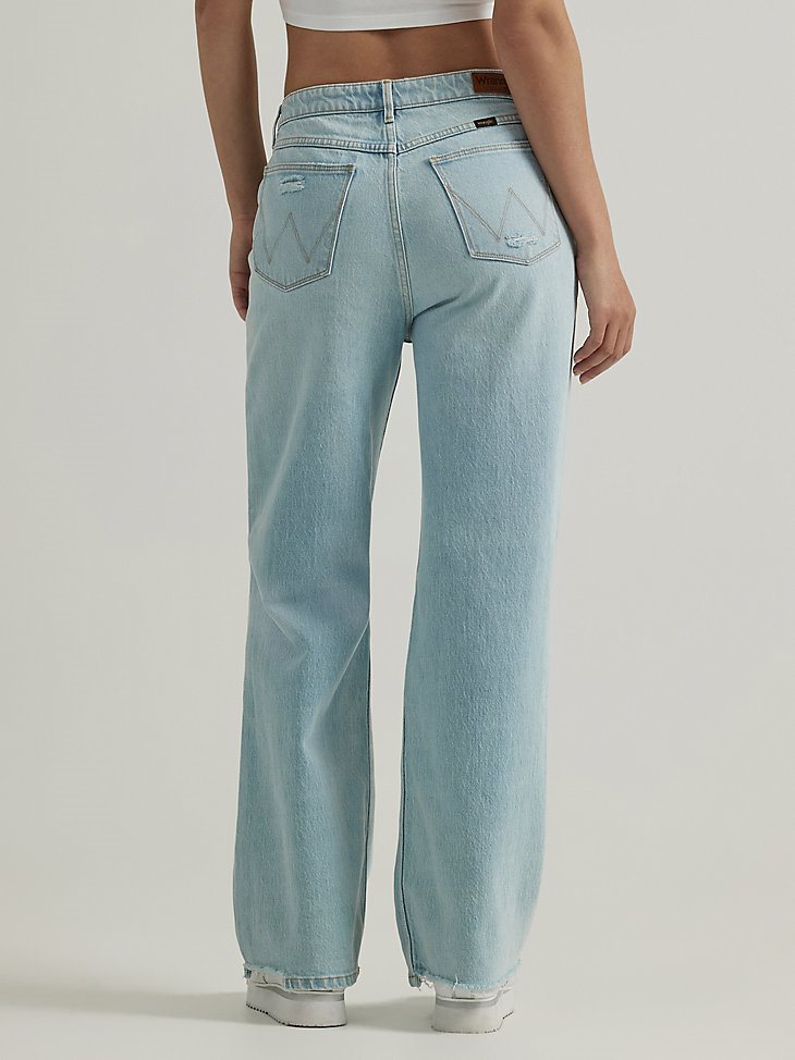 Women's Mid Rise Loose Jean in Icy Blue