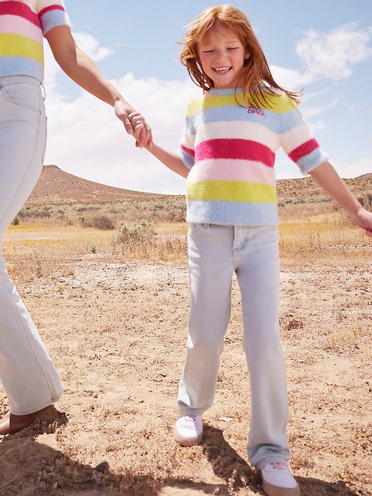 Wrangler x Barbie Girl's Bootcut Jean in Ken Blue