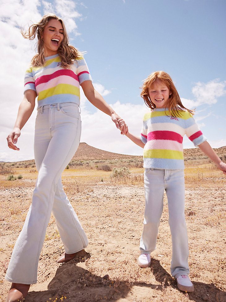 Wrangler x Barbie Girl's Bootcut Jean in Ken Blue