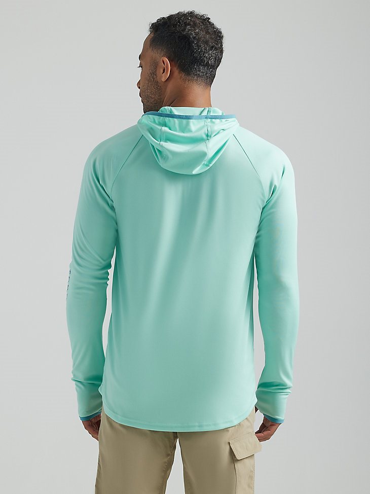 ATG Wrangler Angler Men's Hooded Sun T-Shirt in Ocean
