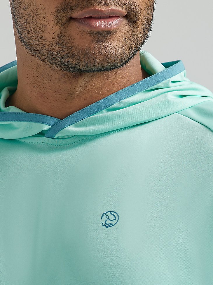 ATG Wrangler Angler Men's Hooded Sun T-Shirt in Ocean