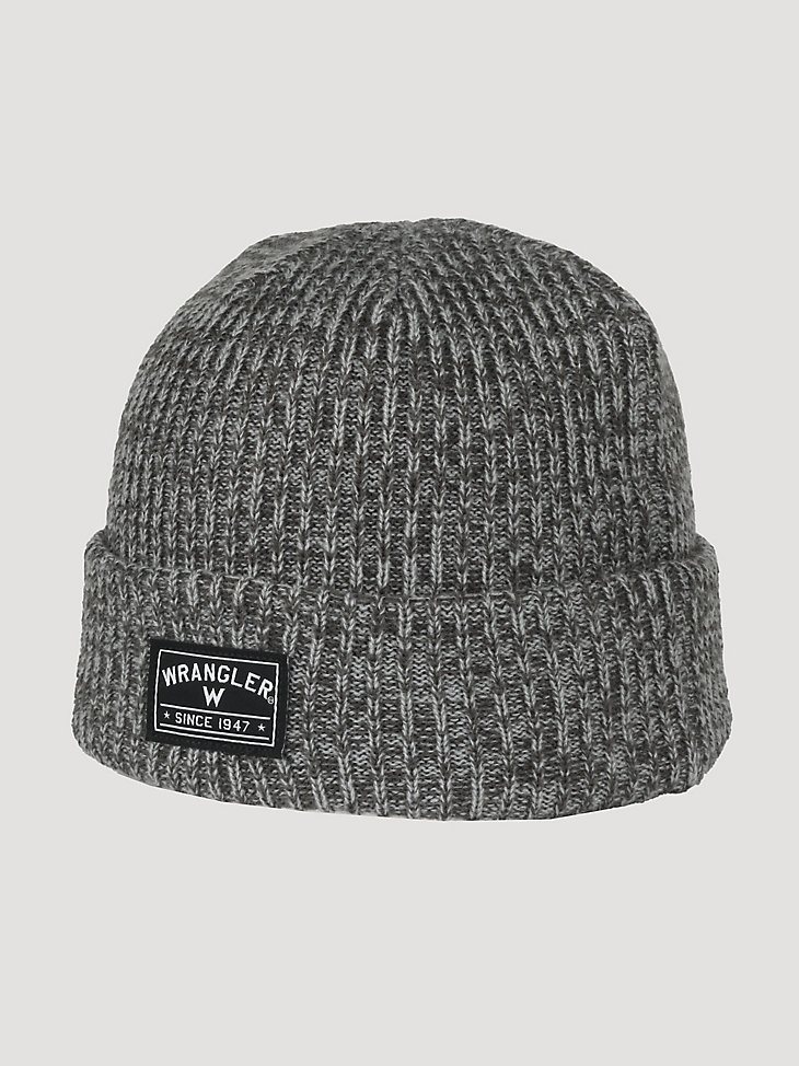 Wrangler Logo Beanie in Heather Grey