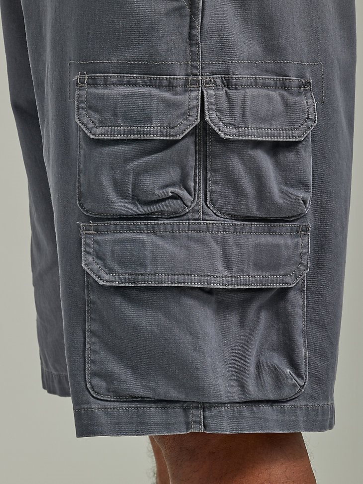 Wrangler Men's Five Star Premium Stacked Cargo Short in Pewter