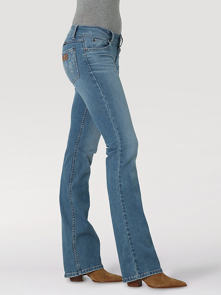 Women's Wrangler Retro Mae Paisley Pocket Bootcut Jean in Paige