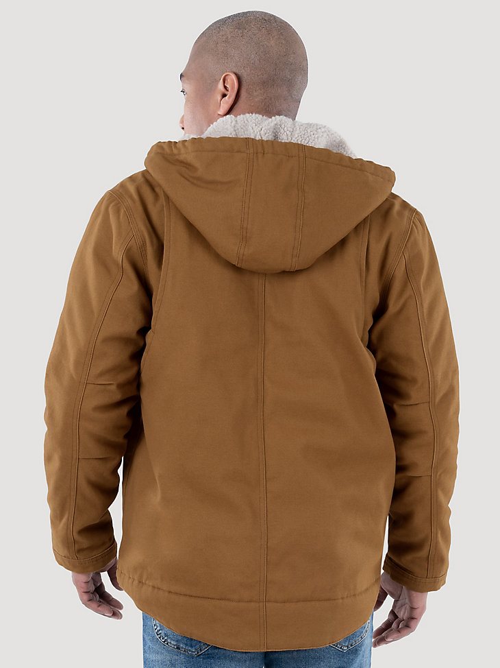Wrangler Workwear Sherpa Lined Shirt Jacket in Duck