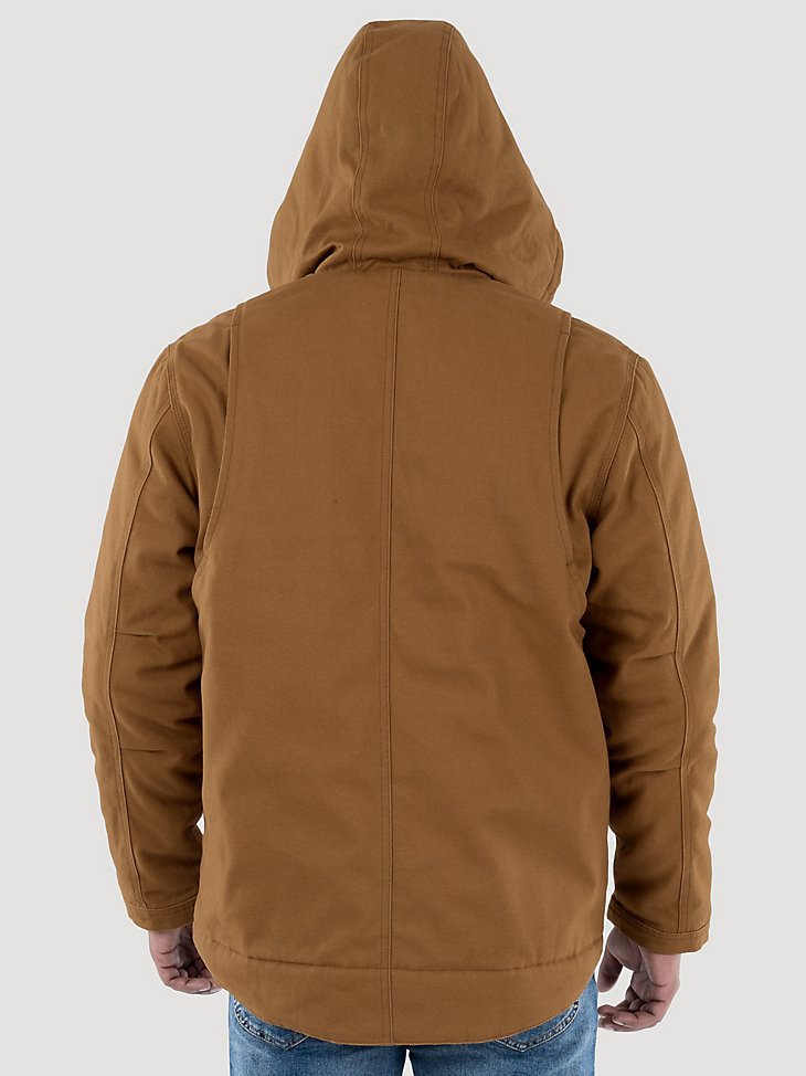 Wrangler Workwear Sherpa Lined Shirt Jacket in Duck