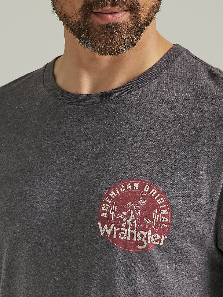 Men's American Cowboy T-Shirt in Charcoal Heather