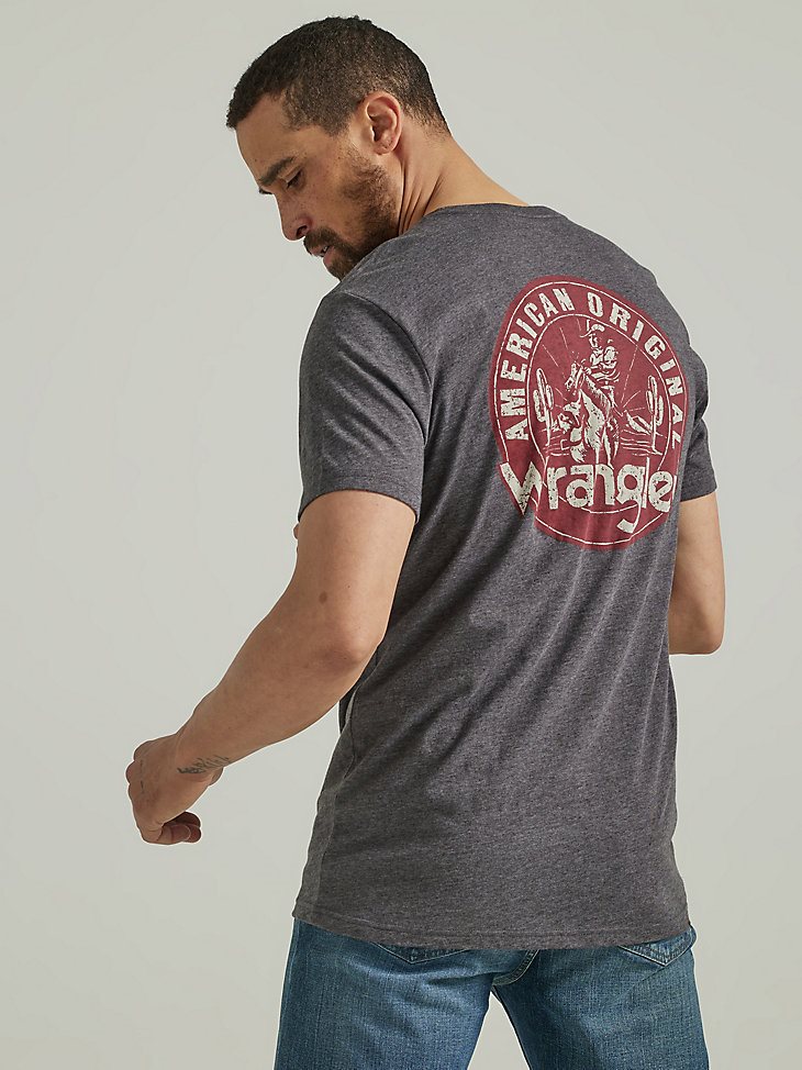 Men's American Cowboy T-Shirt in Charcoal Heather