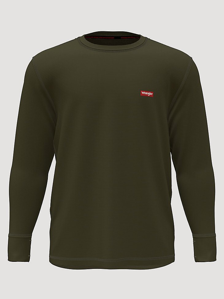 Men's Base Layer Performance Top in Dark Army Green