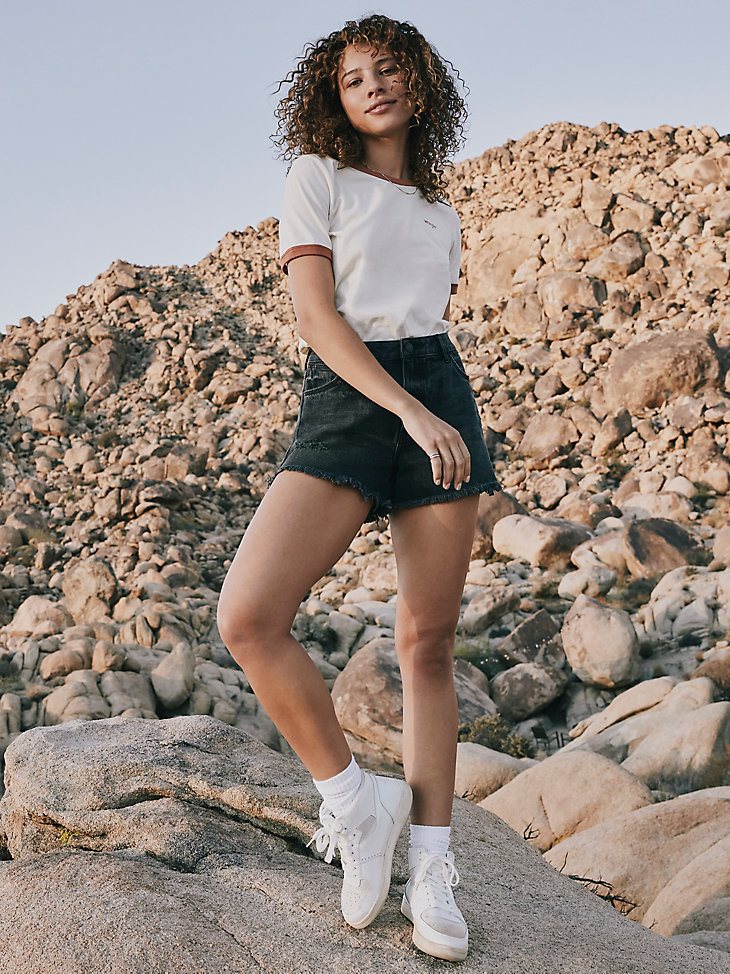 Women's High Rise Vintage Cut-Off Short in Moonlight