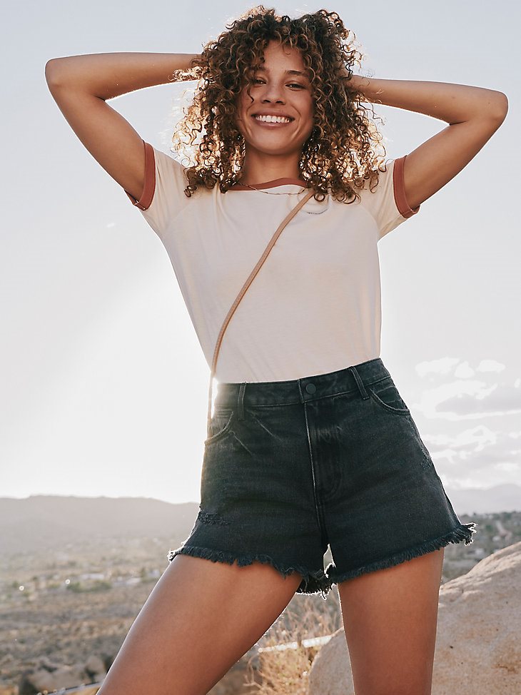 Women's High Rise Vintage Cut-Off Short in Moonlight