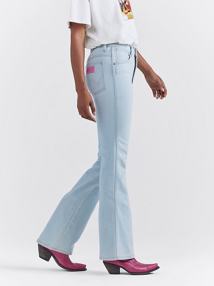 Wrangler x Barbie Westward High Rise Bootcut Jean in Ken Blue