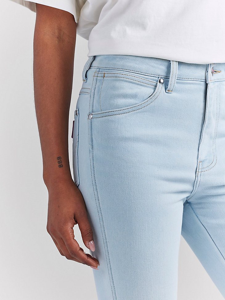 Wrangler x Barbie Westward High Rise Bootcut Jean in Ken Blue