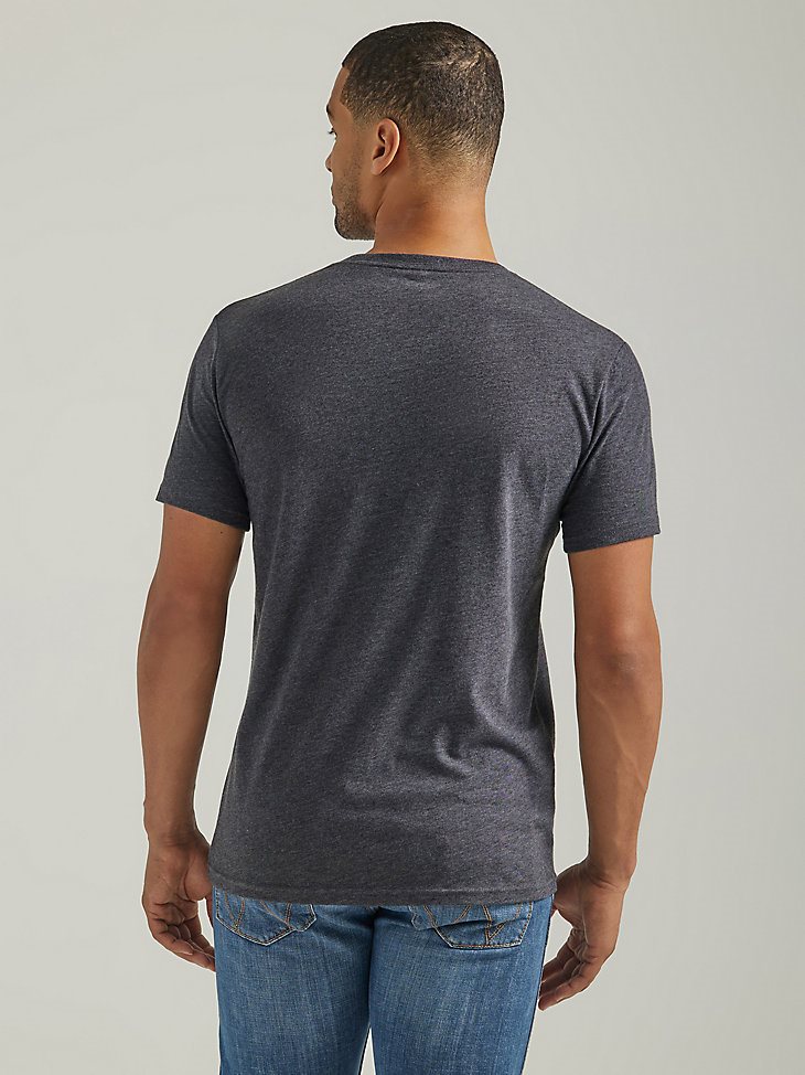 Men's Wrangler Vignette Logo T-Shirt in Caviar Heather