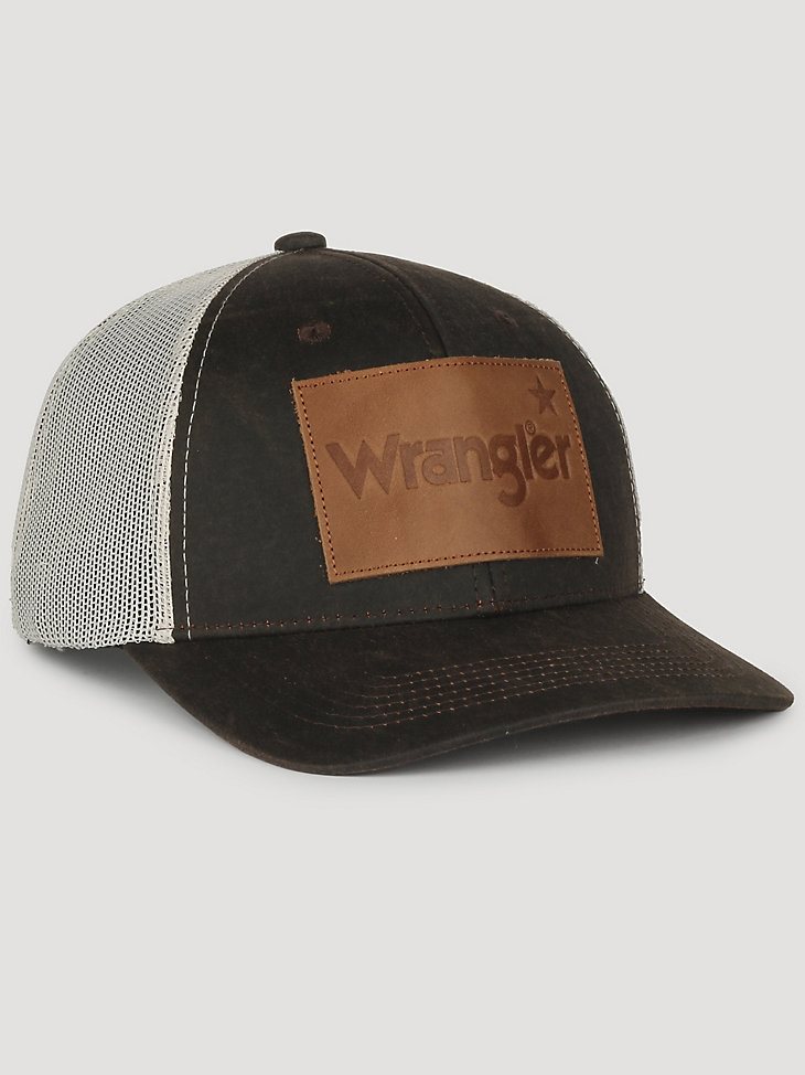 Leather Patch Baseball Hat in Brown