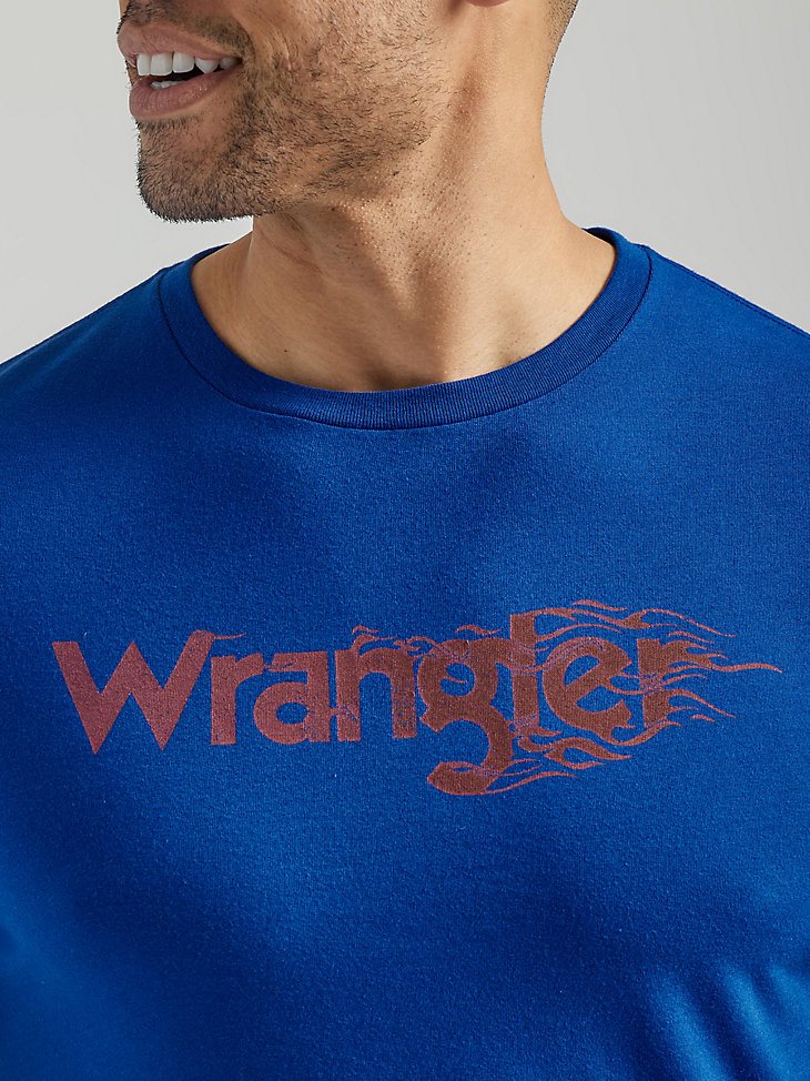 Men's Fire Logo Graphic T-Shirt in Limoges Heather