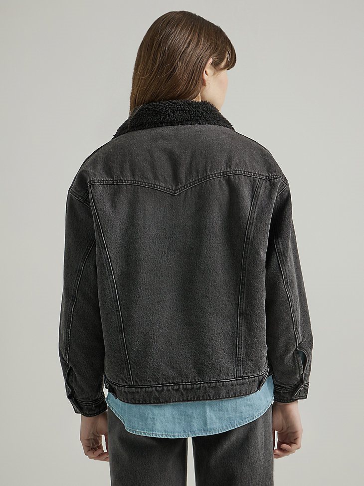 Women's Girlfriend Sherpa Jacket in Nashville Black