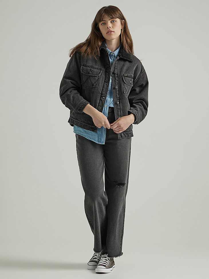 Women's Girlfriend Sherpa Jacket in Nashville Black