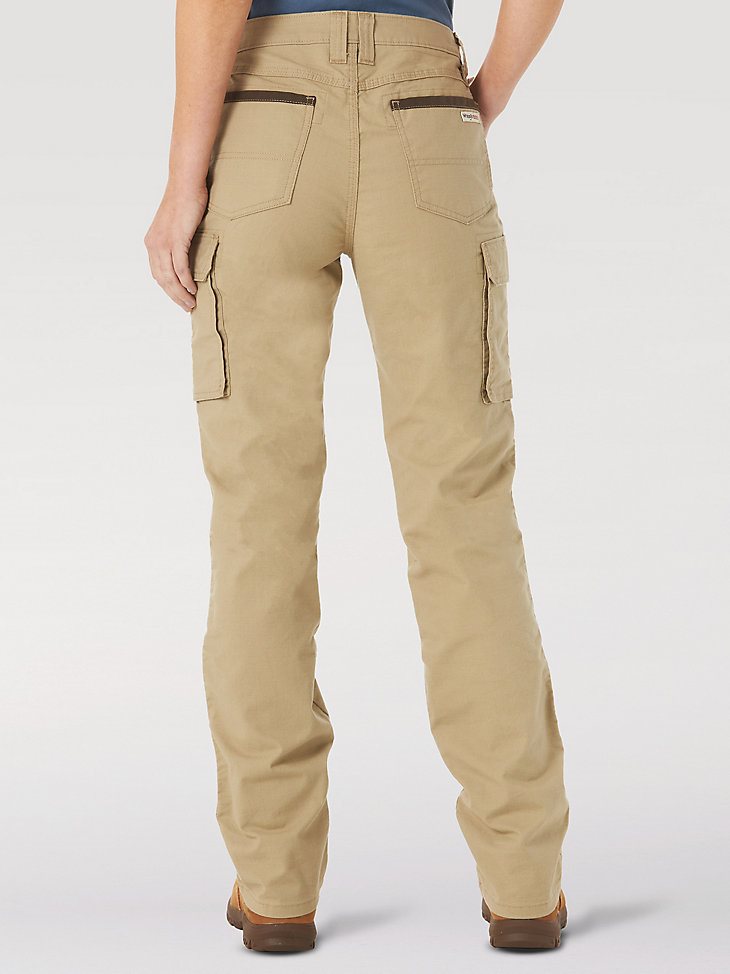 Women's Wrangler RIGGS Workwear Ripstop Ranger Cargo Pant in Golden Khaki