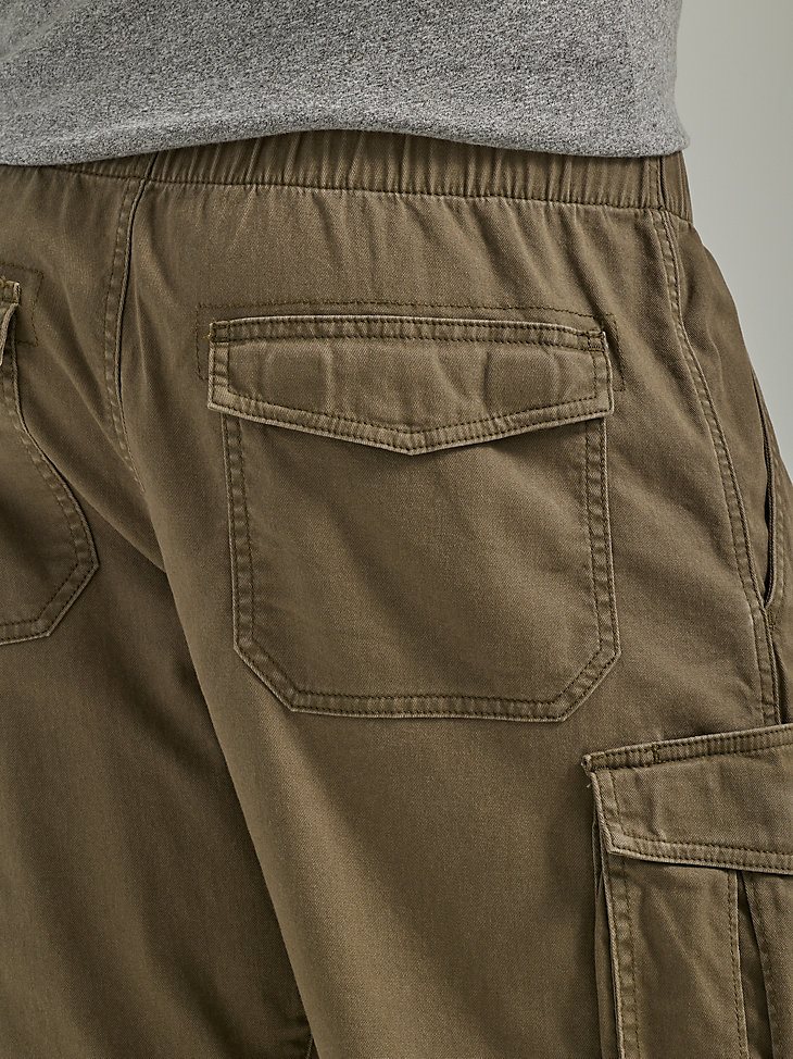 Men's Free To Stretch Drawstring Cargo Short in Pine Green