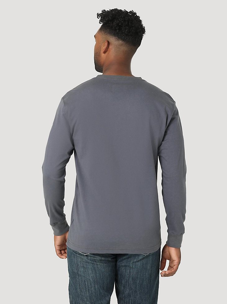 FR LS Distressed Arm Logo Graphic T-Shirt in Castle Rock