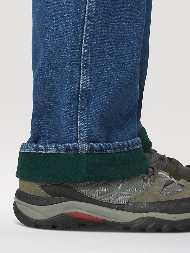 Wrangler Rugged Wear Fleece Lined Relaxed Fit Jean in Stonewash