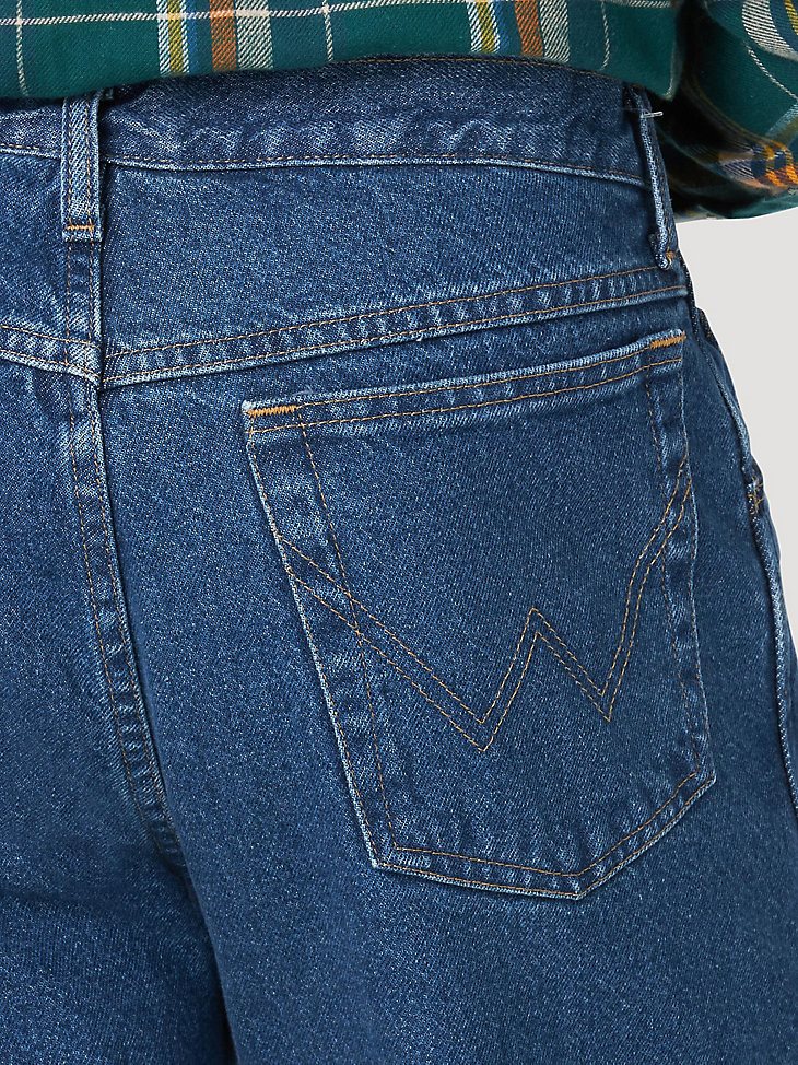 Wrangler Rugged Wear Fleece Lined Relaxed Fit Jean in Stonewash
