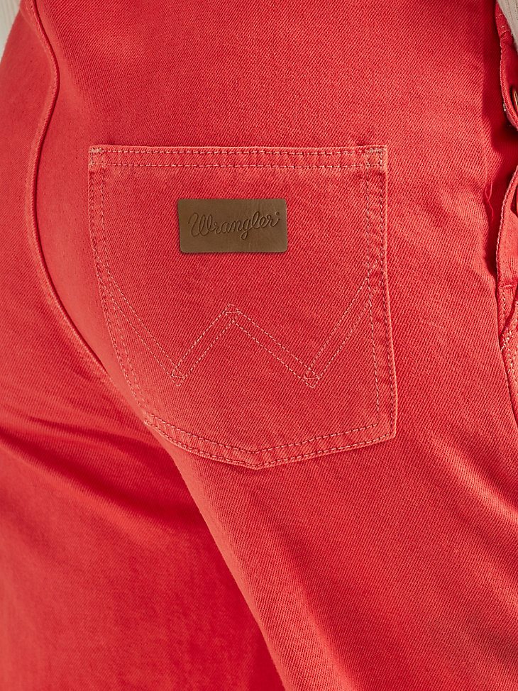 Women's Flare Red Overalls in Poppy Red