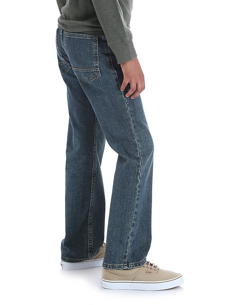 Boy's Wrangler Five Star Classic Straight Fit Jean (4-7) in Sunkissed Denim