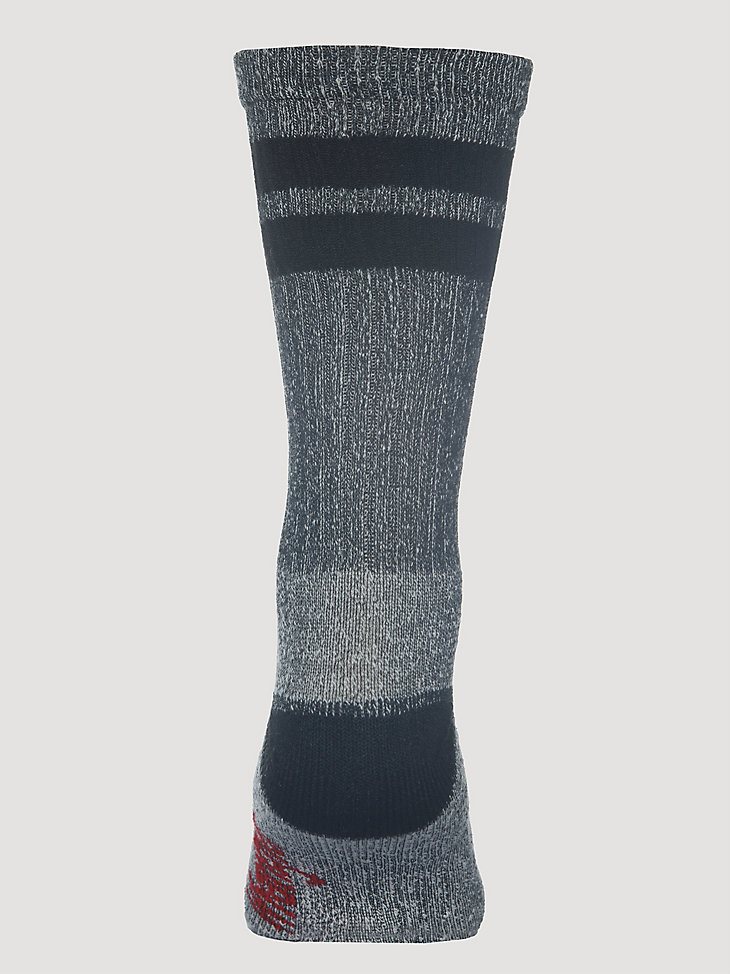 Men's Wool Stripe Work Socks (3-pack) in Black