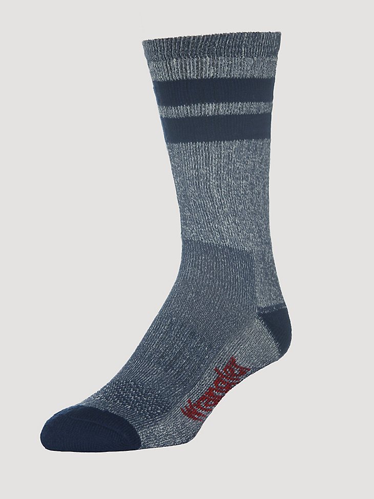 Men's Wool Stripe Work Socks (3-pack) in Black