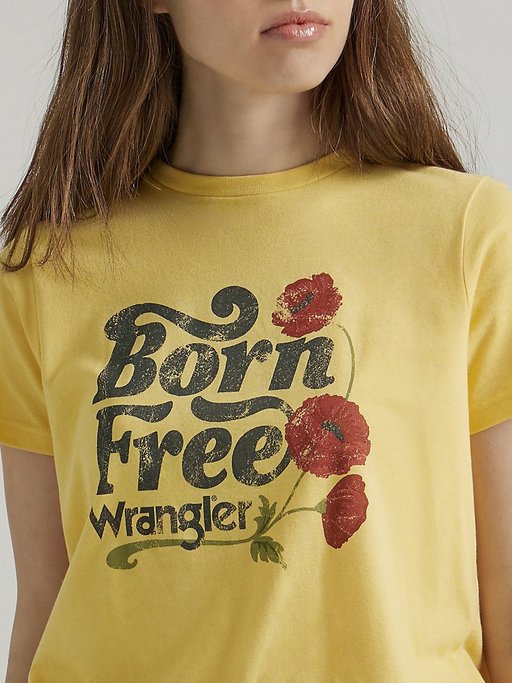 Women's Born Free Tee in Banana Cream