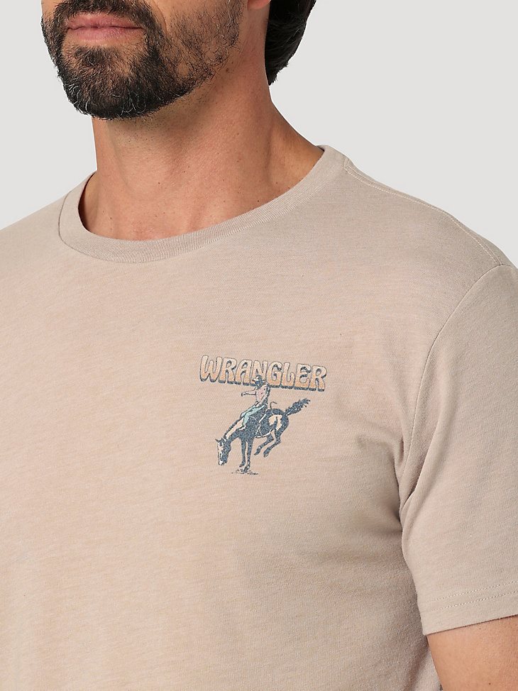 Men's Wrangler Back Graphic T-Shirt in Trench Coat Heather