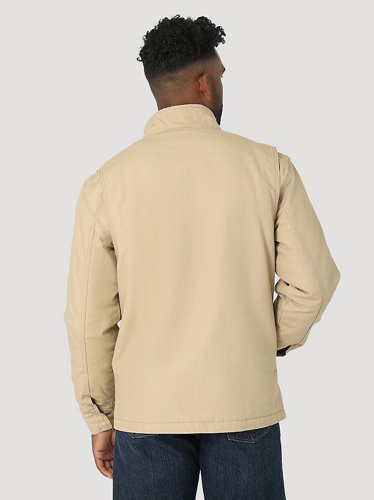 RIGGS Tough Layers Sherpa Lined Canvas Jacket in Golden Khaki