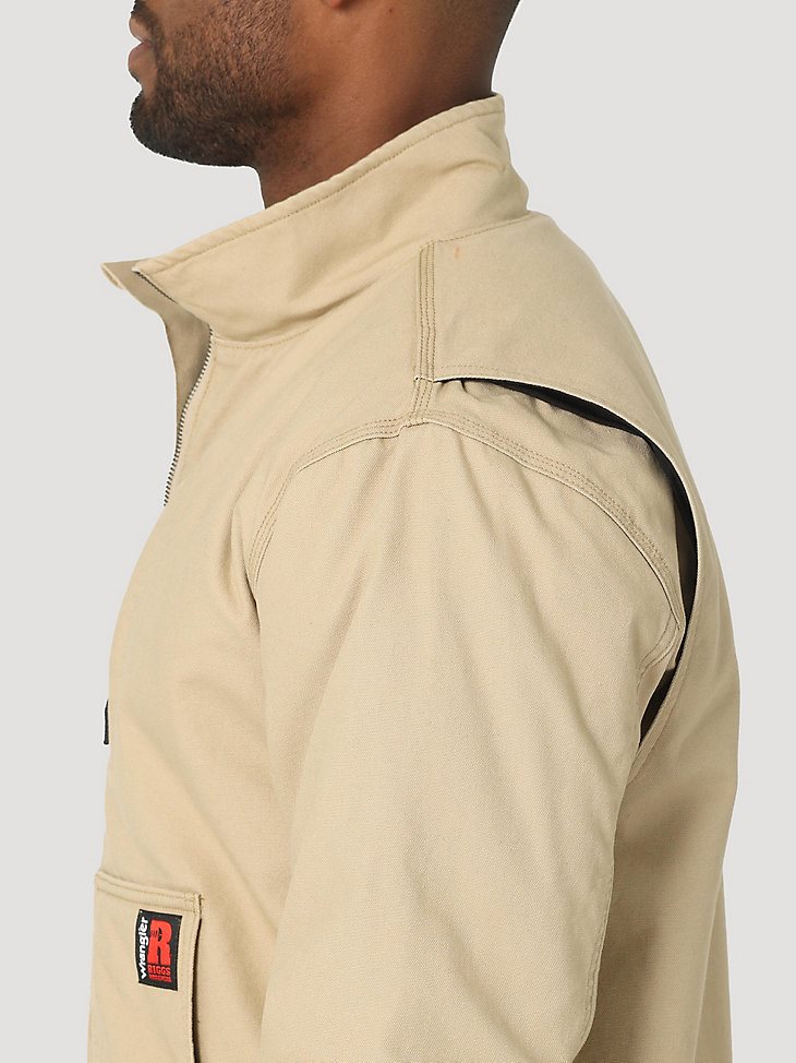 RIGGS Tough Layers Sherpa Lined Canvas Jacket in Golden Khaki