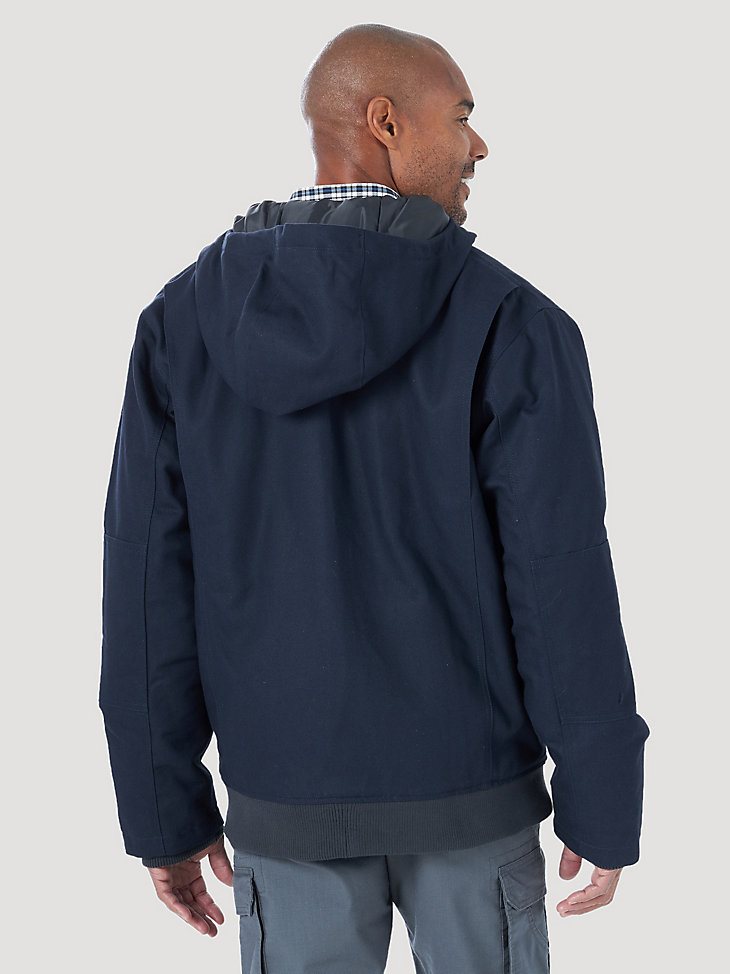 Wrangler RIGGS Workwear Tough Layers Insulated Canvas Work Jacket in Dark Navy